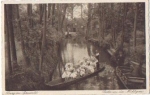 Spreewald traditional costumes on the Mühlspree * approx. 1920