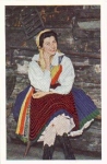 Girls in Untergailtaler festive costume Austria * ca.1950
