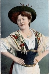 Traditional costume woman with hat o 9.11.1908
