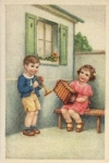 Kinder Musikinstrumente Trompete, Harmonika * ca. 1930