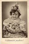 Child with Easter egg in festive costume * around 1930