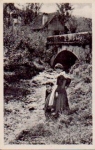 Black Forest children at the river Trachten * ca. 1940