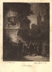 Karl Spitzweg "The Serenade" artist card o 1916