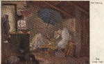 Karl Spitzweg "The Poor Poet" artist card o January 22, 1918