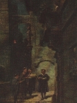Ständchen im Mondschein Künstlerkarte Karl Spitzweg * ca. 1950