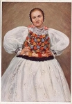 VDA traditional costumes Young peasant woman from Lechnitz Transylvania artist card * approx. 1935