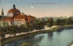 Kiel Am Kleinen Kiel with Stadttheater gebr. circa 1910