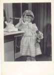 Telephone girl with bouquet * ca. 1940