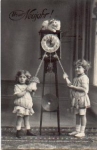 Children's clocks, mushrooms, cat pendulum clock, 01/01/1914