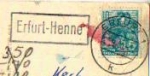 Erfurt Henne, country post stamp, post office stamp o March 21, 1960
