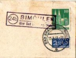 24576 Bimöhlen, country post mark, auxiliary post mark o 15.3.1951
