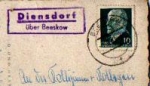 15864 Diensdorf country postmark on postcard Bad Saarrow o ca. 1962