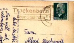 07646 Trockenborn country postmark o approx. 1961 on AK Wolfersdorf
