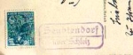 07922 Seubtendorf country postmark used. circa 1960 on birthday card