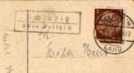 04509 Schladitz, country post mark, post office postmark o 29.9.1934 on postcard
