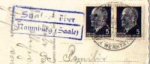 06628 Saaleck country postmark post office stamp o about 1962 on postcard Rudelsburg