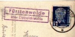 01778 Fürstenwalde country postmark post office stamp o 15.8.1953 on postcard