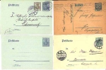 Postal stationery German Reich 4 pieces approx. 1900-10