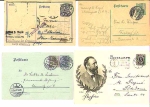 Postal stationery German Empire 4 pieces differ. conservation
