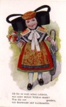 Schaumburg-Lippe girl with umbrella in costume k. AK classification * approx. 1920