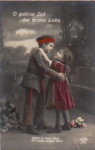 Kinderpaar in Uniform Serienkarte Nr. 417/5 * ca. 1914