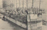 Deutsche Soldaten 1. WK. Gruppenfoto auf Schiff * ca. 1915