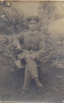 Deutscher Soldat in Uniform 1. WK. o 1.8.1916 Feldpoststempel Ersatz-Bataillon Reserve-Infanterie-Regiment Nr. 103  