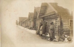 1.WK Baracken, Winter Echtfoto *ca. 1915