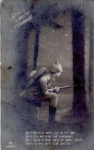 German soldier with rifle WWI. Serial card 4895/3 o 19.3.1916