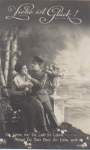 Marriage, couple on bench, series No. 4473/3, gebr. 06/27/1918