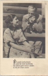 Couple man playing harmonica series 2884 o 1950