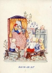 Puppet theater, Kasperl, artist card U. Rincke, * approx. 1960