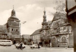06493 Harzgerode Markt mit Rathaus * ca. 1970