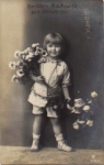 Girl with Flowers Series 6184/4, Birthday, o August 25, 1917