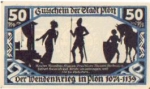 24306 Plon city emergency money 50 pfennigs turning war No. 4 1921