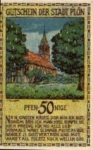 24306 Plon city emergency money 50 pfennigs Church 1921