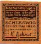 24837 Schleswig city emergency money worth 10 Pfennig around 1920