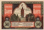 24972 Quern city emergency money worth 50 pfennigs Bismarck tower on Scheersberg 1921