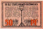 25878 Seeth city emergency money, 50 pfennigs Ole Stepelhomer Buernklock 1922
