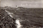 25761 Büsum Surf at the Steinbank lighthouse gebr. circa 1960