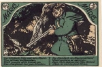 Heidepark City emergency money worth 50 Pfennigs Wildschütz, 1921