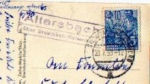 98587 Altersbach via Steinbach-Hallenberg Post helper stamp o July 28, 1959 on AK