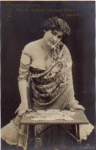 Woman with cards fortune teller series card 2634/3 * ca. 1920
