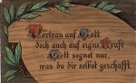 Spruch, Aphorism, Vertrau auf Gott, gebr. 1922