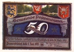 Poppenbüttel Hamburg city emergency money worth 50 pfennigs 1921