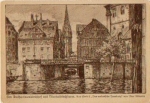 Hamburg Katharinenkirchhof Nikolaikirchturm artist card Ullmann * ca.20