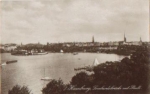 Hamburg Lombard Bridge with city o 18.6.1925