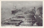 St. Pauli Hamburg express steamer in front of Landungsbrücken * around 1930