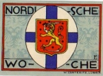 Lubeck city emergency money 50 pfennigs Nordic Week coat of arms 1921
