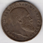 5 Mark 1902 Wuerttemberg Wilhelm II Silver Coin